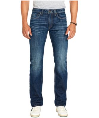 Buffalo Jeans Men's Relaxed Straight Driven Jeans in Dark Blue Sanded- Bm22640 - Size: 33
