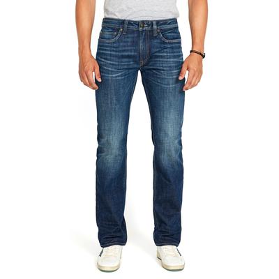 Buffalo Jeans Men's Relaxed Straight Driven Jeans in Dark Blue Sanded- Bm22640 - Size: 33
