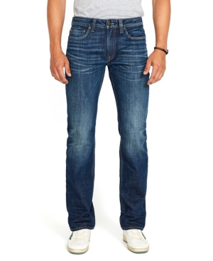 Buffalo Jeans Men's Relaxed Straight Driven Jeans in Dark Blue Sanded- Bm22640 - Size: 33