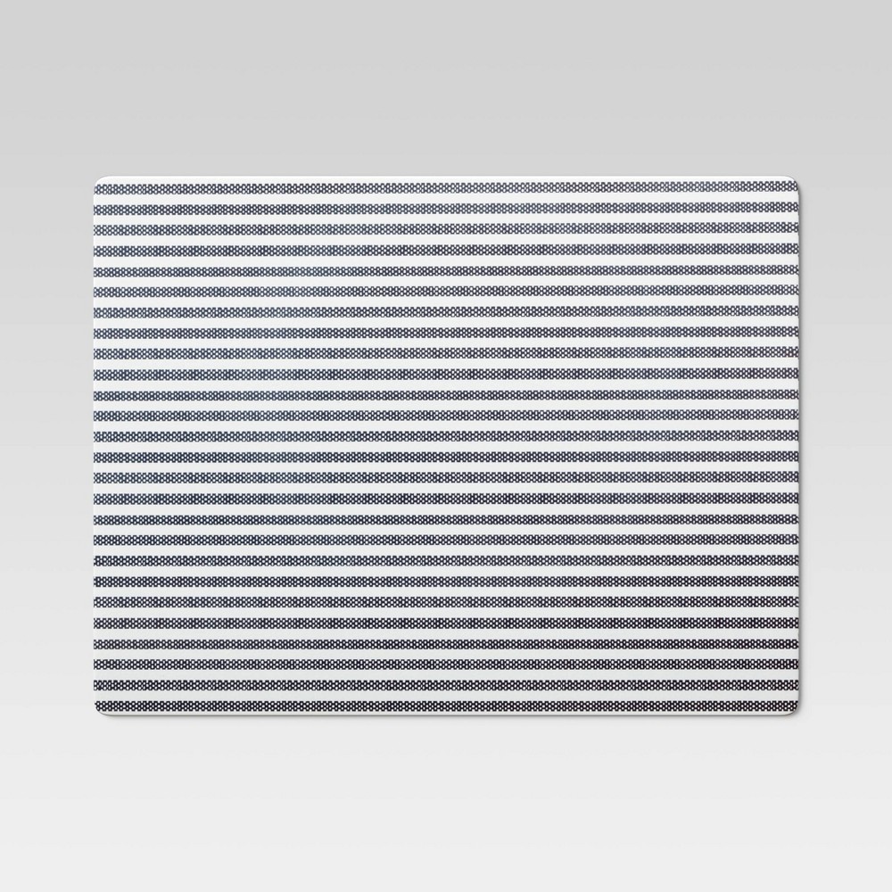 Cork Striped Placemat Blue - Threshold™: Geometric Rectangle for Kitchen Table, Traditional Style, Navy Blue, 16x12