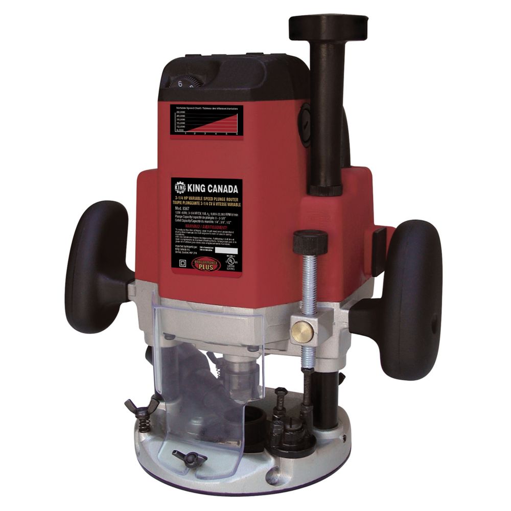 King Canada 3-1/4 HP Variable Speed Plunge Router