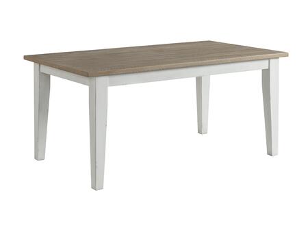 Wyatt Collection 5075-59 Dining Table in White and Tan