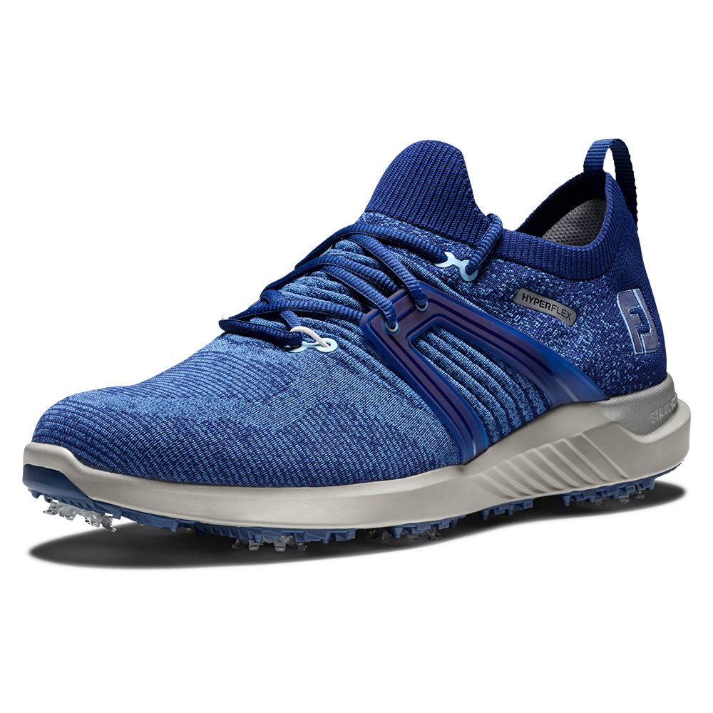 HyperFlex Men's Golf Shoe, Blue/White, 9.5 W - FootJoy Spiked