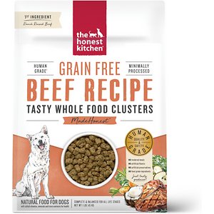 The Honest Kitchen Whole Food Clusters Grain Free Beef Dry Dog Food, 1 Lb