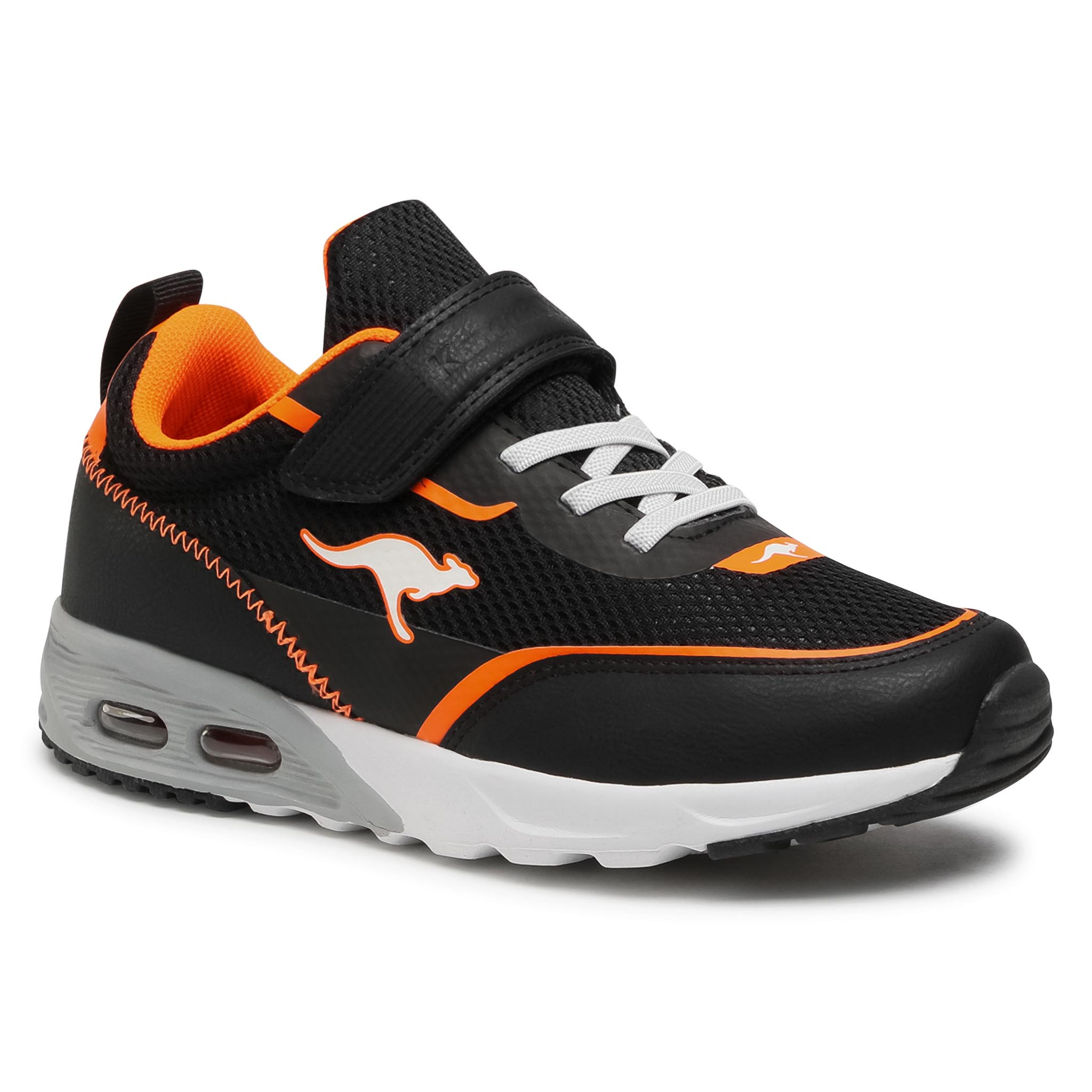 Sneakersy KANGAROOS - Kx-3100 Ev 18711 000 5075 Jet Black/Neon Orange