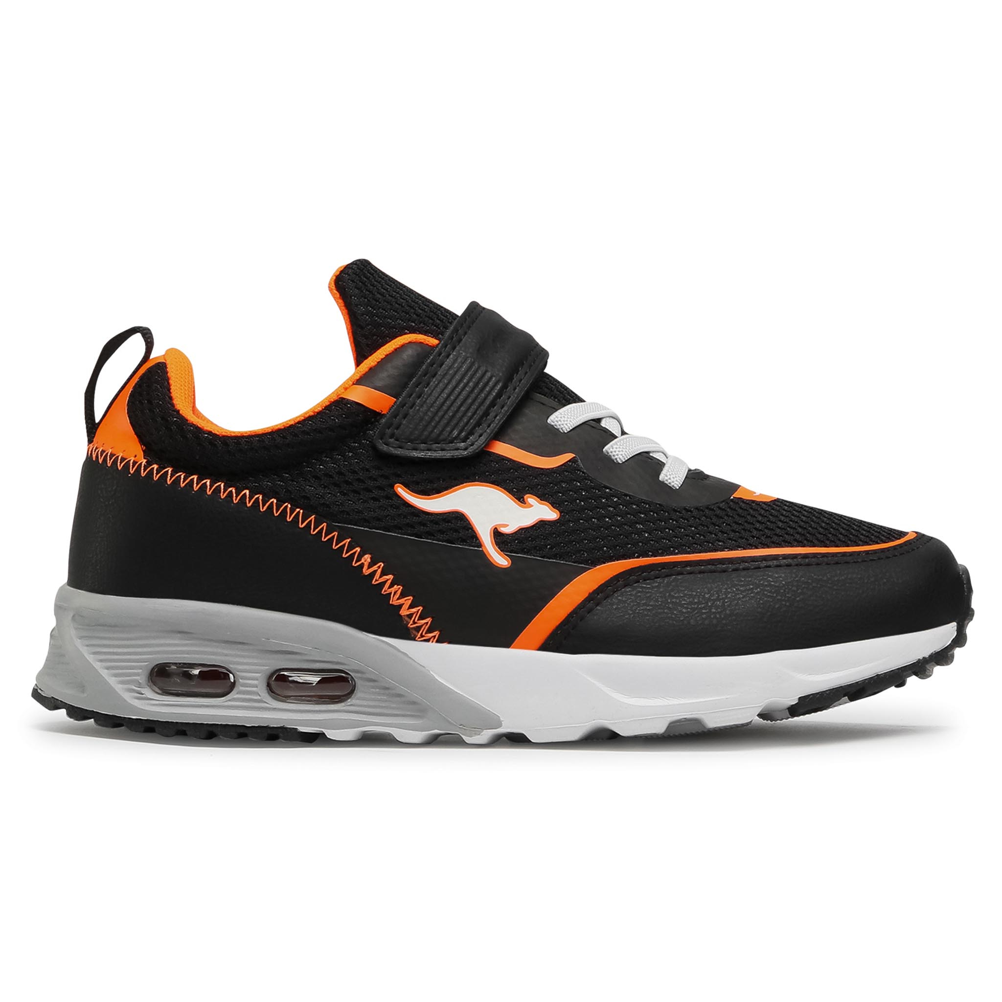 Sneakersy KANGAROOS - Kx-3100 Ev 18711 000 5075 Jet Black/Neon Orange thumbnail