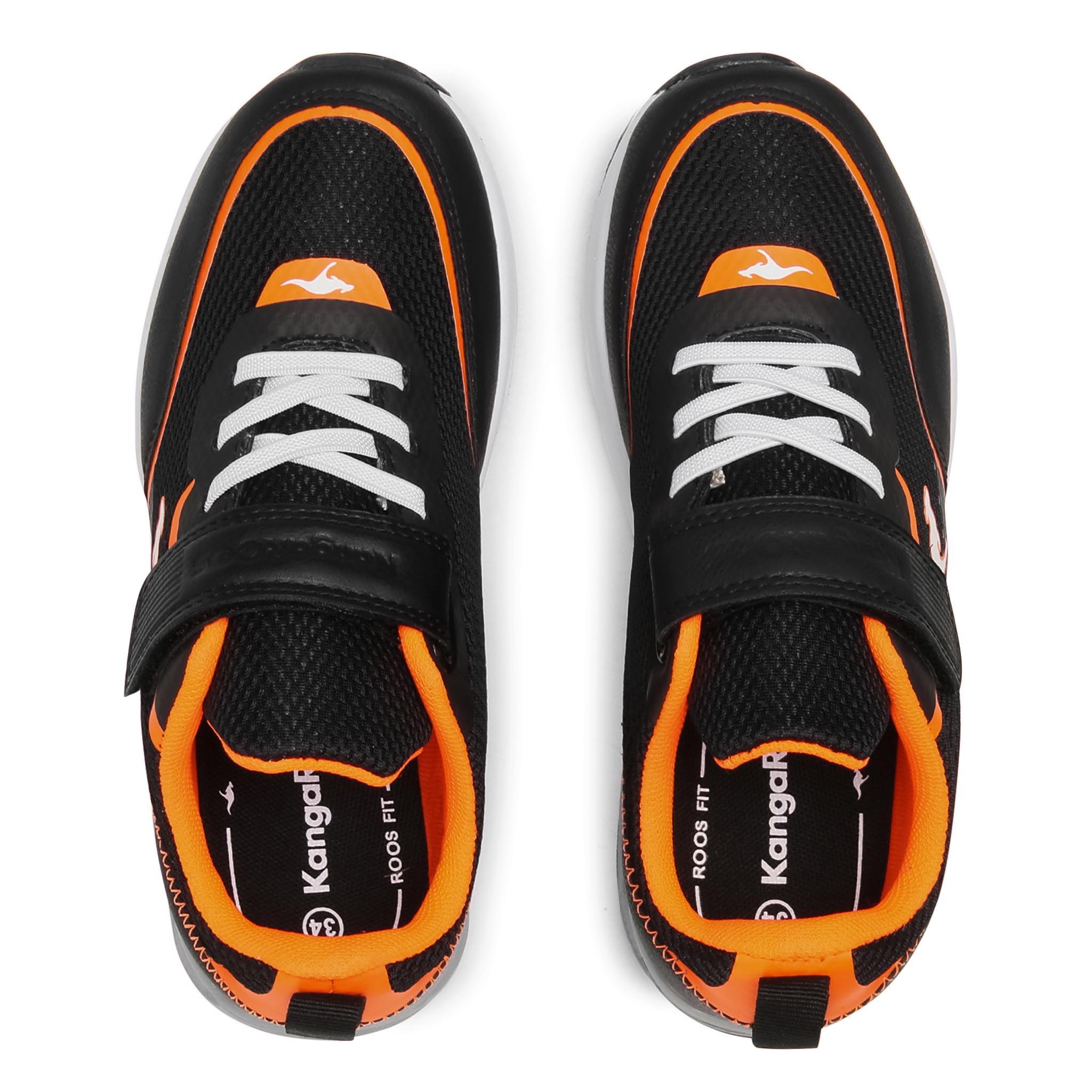 Sneakersy KANGAROOS - Kx-3100 Ev 18711 000 5075 Jet Black/Neon Orange thumbnail