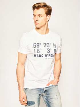 Marc O'Polo Tričko 232 1315 1128 Biela Shaped Fit