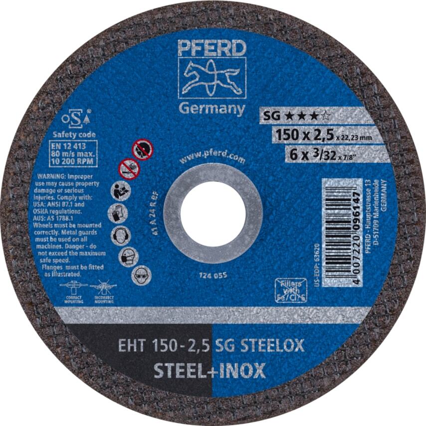 Pferd Cut-off Wheel EHT 150-2,5 SG Steelox- You Get 25
