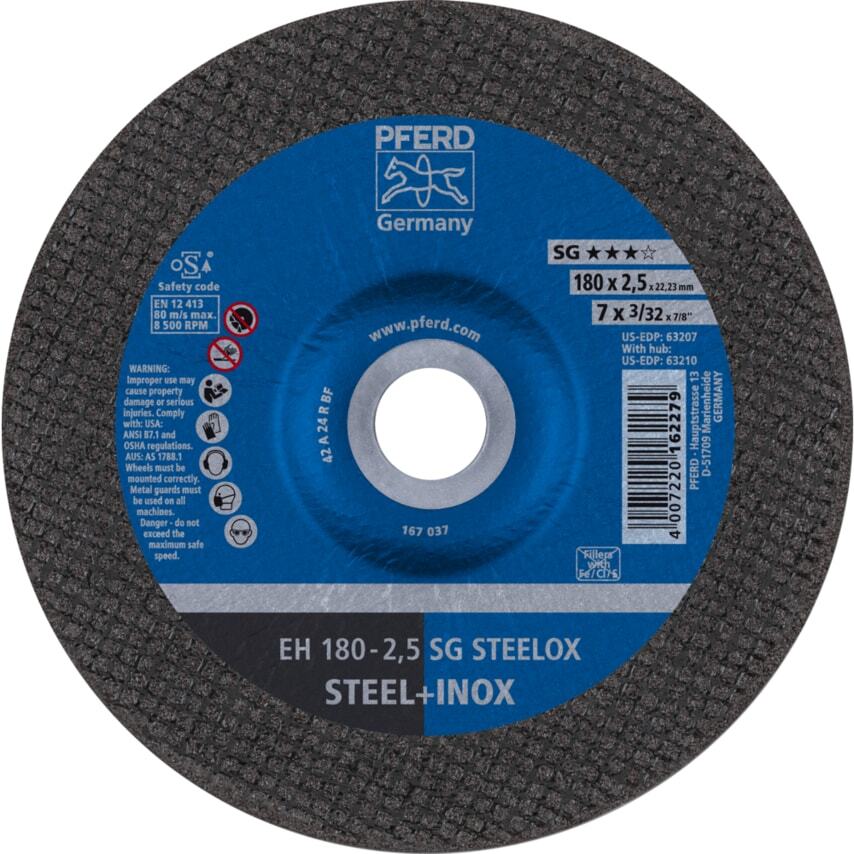 Pferd Cut-off Wheel EH 180-2,5 SG Steelox- You Get 25