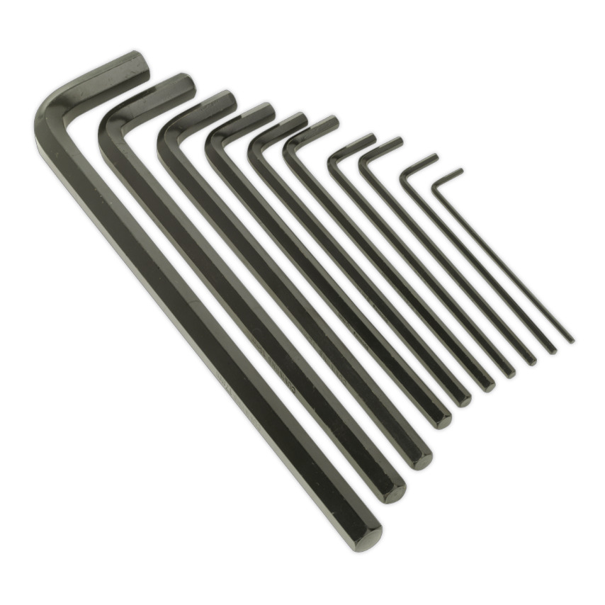 Siegen S0639 Extra-Long Hex Key Set 10pc Metric