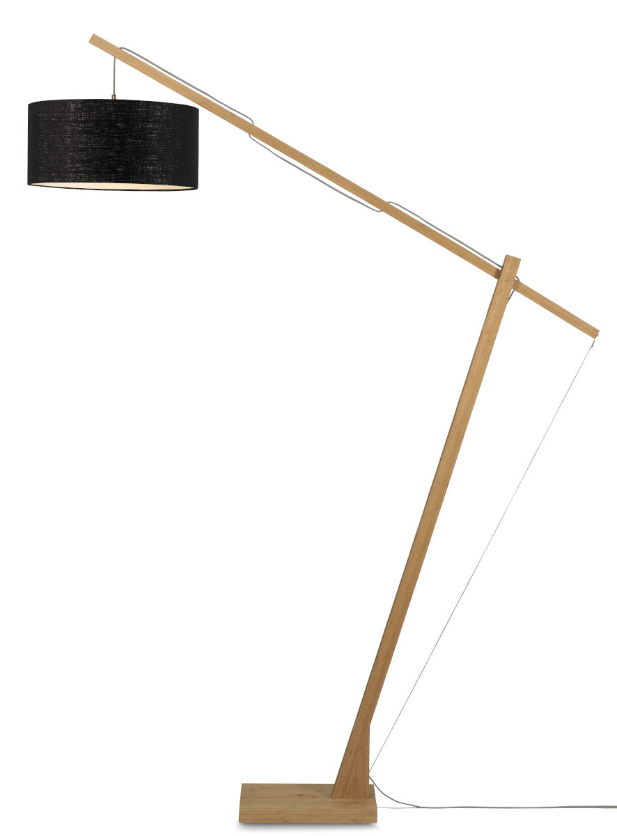 [G-M-MONTBLANC/F/4723/B] Stehlampe Montblanc Bambus 207/Lampenschirm 47x23cm