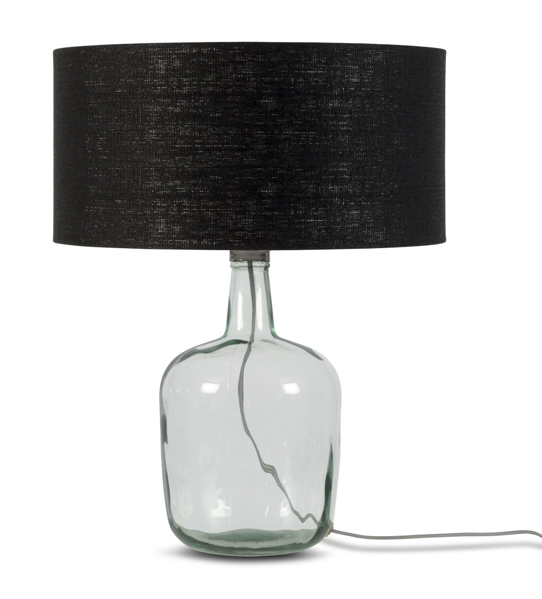 [G-M-MURANO/T42/4723/B] Tischlampe Murano Recycling-Glas 42/Lampenschirm 47x23cm