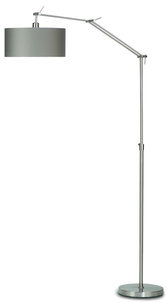 [IAR-MOSCOW/FXL/4723/a] Stehlampe Eisen/Nickel Moscow XL 170-240cm/Lampenschirm 47x23cm
