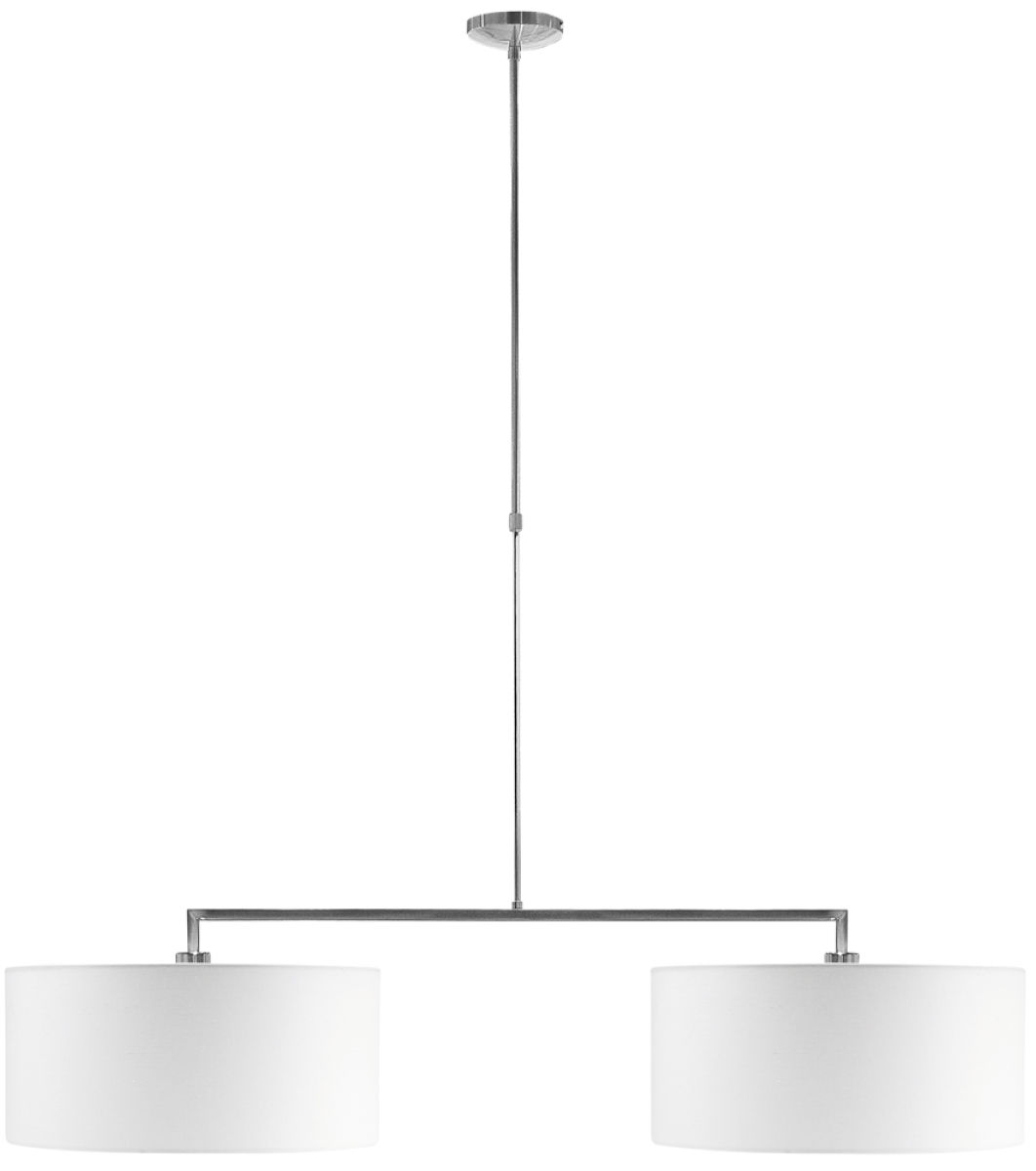 [IAR-BOSTON2/H/4723/a] Hängelampe Eisen Boston 110cm/2-Lampenschirm 47x23cm