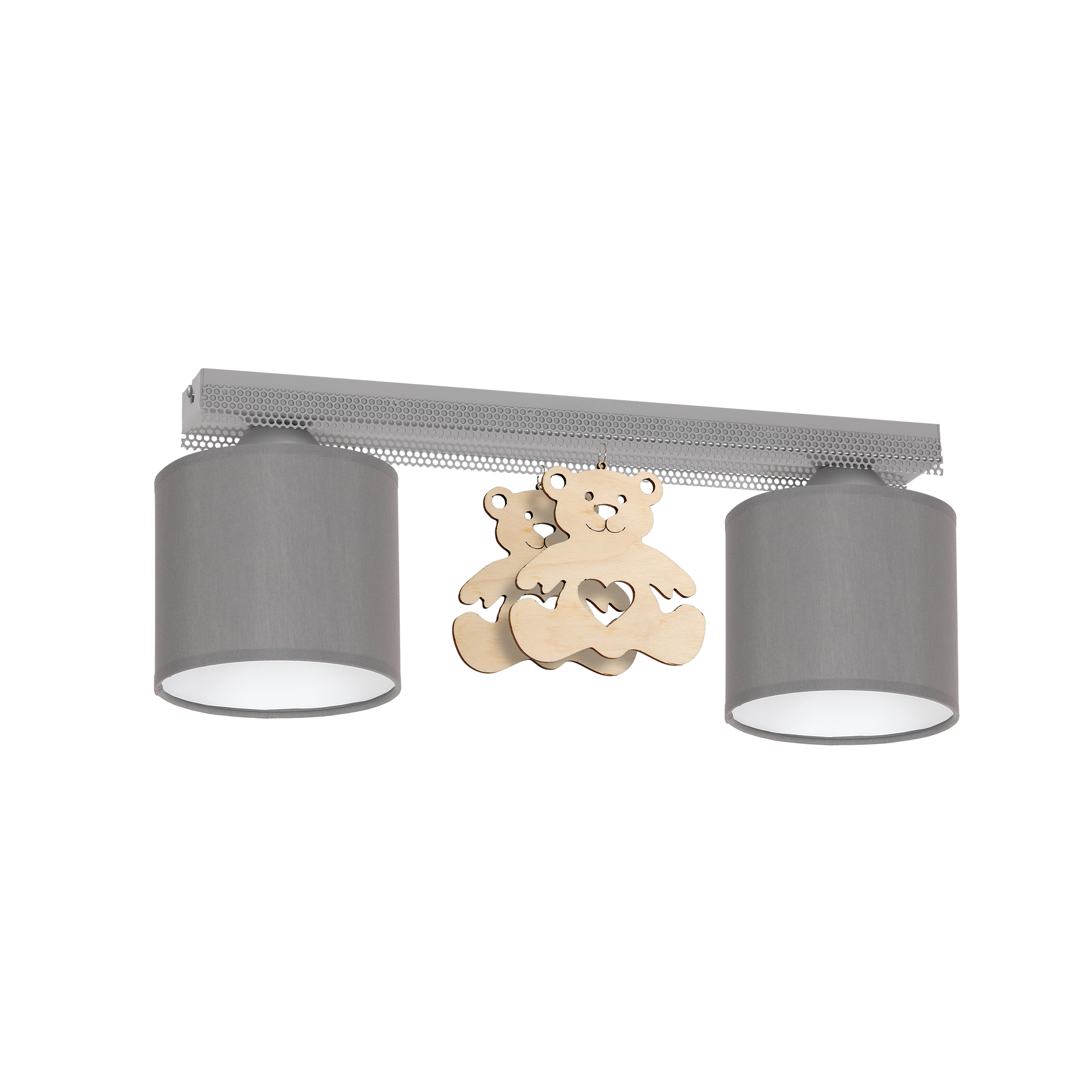 Deckenleuchte \'Miś\'  2xE27  Metall + Textil + Holz Ohne Birne [MLP-4964]