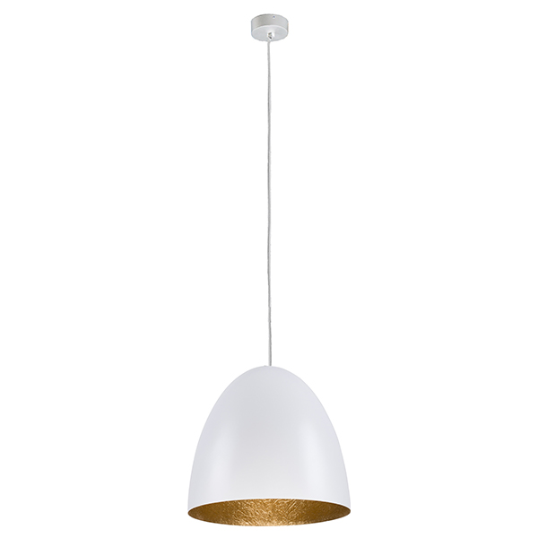Hängelampe \'Egg\' Weiß  1xE27 Ohne Birne [MIM-9021]
