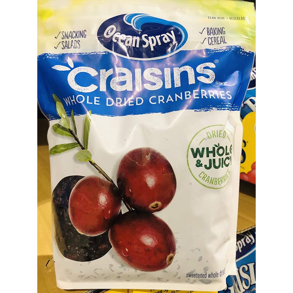 Ocean Spray Craisins Whole Dried Cranberries Original Fruit Juicy Non GMO 1.36Kg