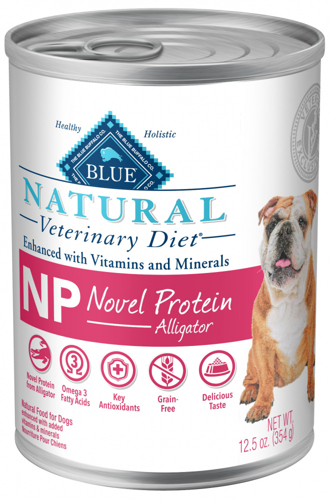BLUE Natural Veterinary Diet NP Novel Protein Alligator Grain-Free Wet Dog Food - 12.5 Oz, Case of 12