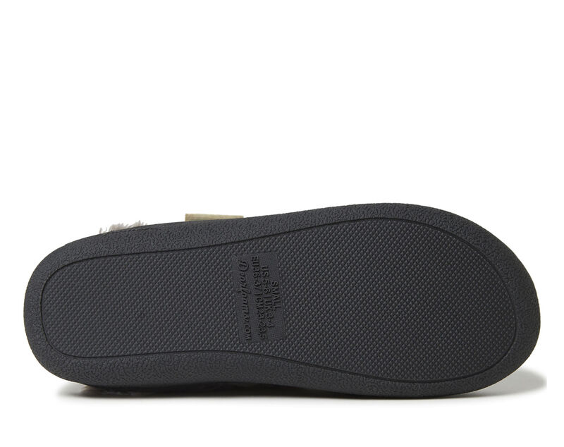 Dearfoams Erin Quilted Velour Scuff(Gray - Size UNSZ - Fabric) thumbnail