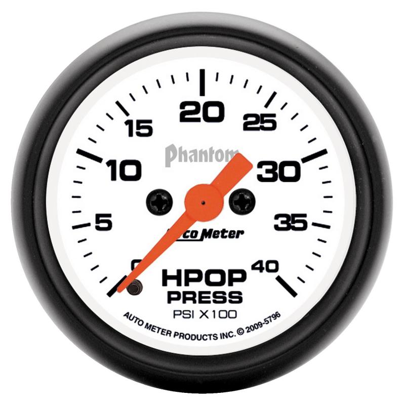 AutoMeter GAUGE; HIGH PRESS OIL PUMP; 2 1/16in.; 4KPSI; DIGITAL STEPPER MOTOR; PHANTOM