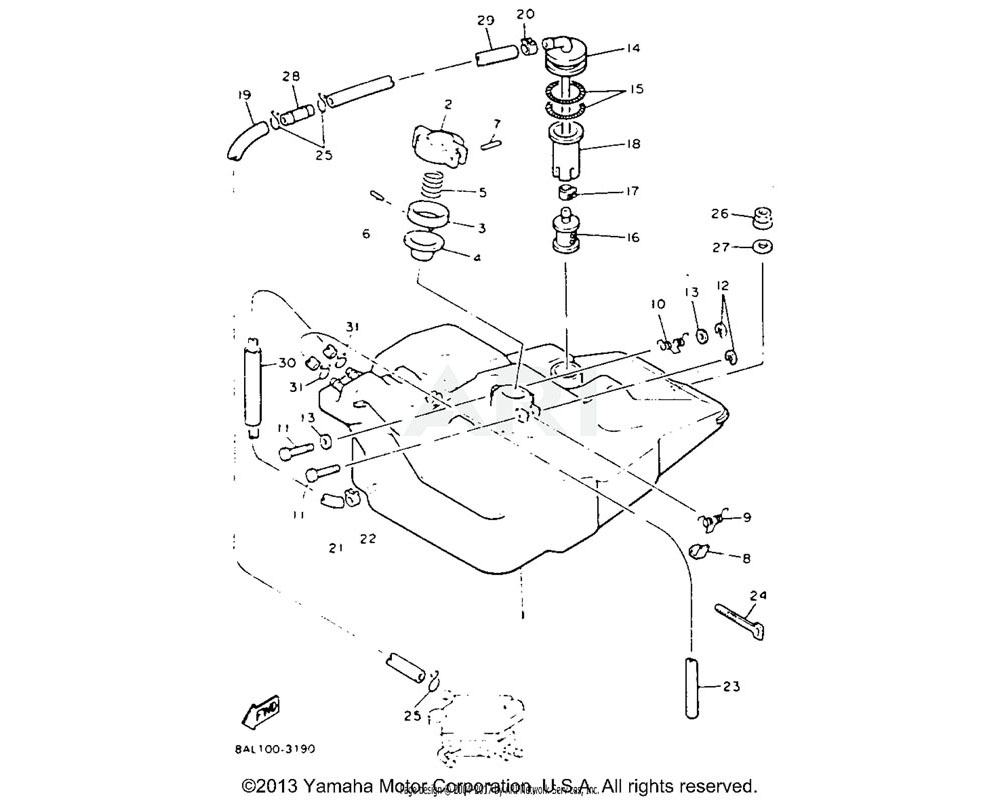 Yamaha OEM 88T-24326-00-00 PROTECTOR, PIPE