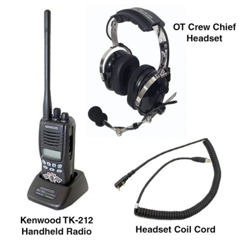 PCI Race Radios PRR436 Crew Chief Package Kenwood TK-2312 and Headset Black