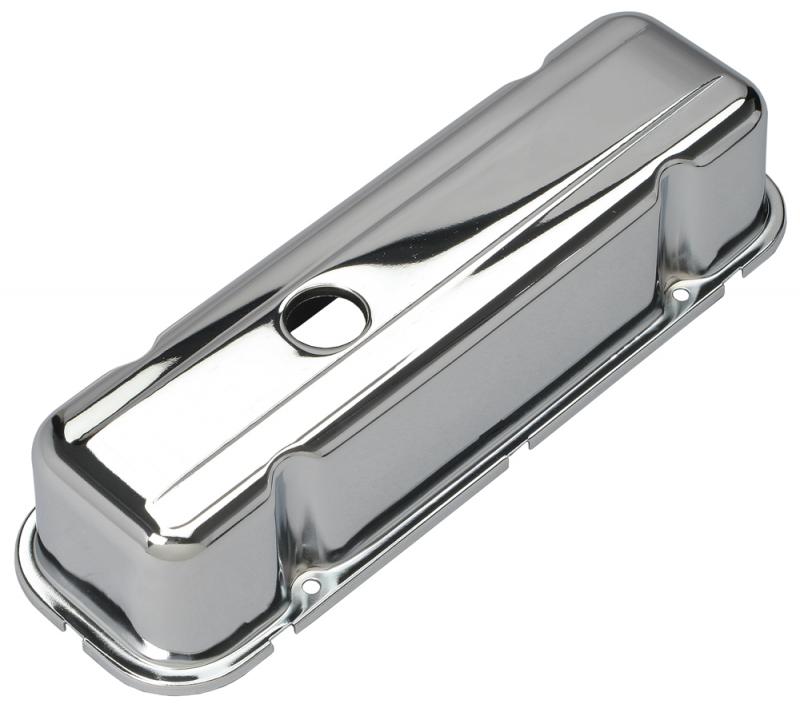 Trans-Dapt Performance 4964 TRADITIONAL Design Valve Covers; SHORT; Buick 231 V6-CHROME Buick 3.8L V6