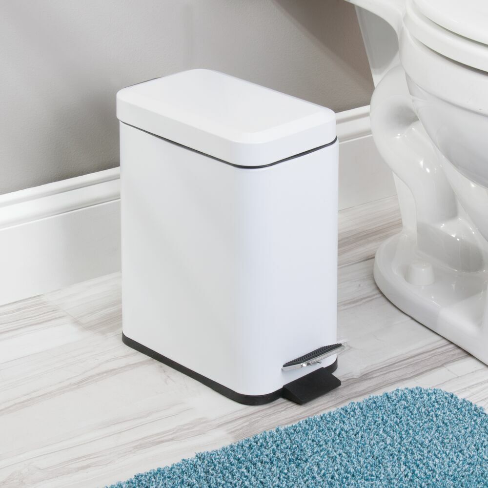 5-Liter Slim Rectangular Step Trash Can