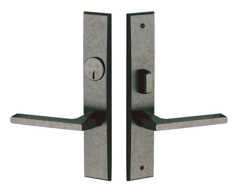 Baldwin 6974.FD Dummy Set Handleset Distressed Antique Nickel Handleset Dummy Set