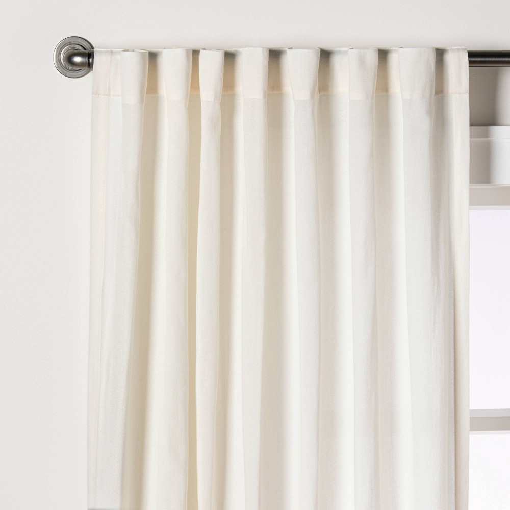 95" Lace Insert Curtain Panel Sour Cream - Hearth & Hand™ with Magnolia