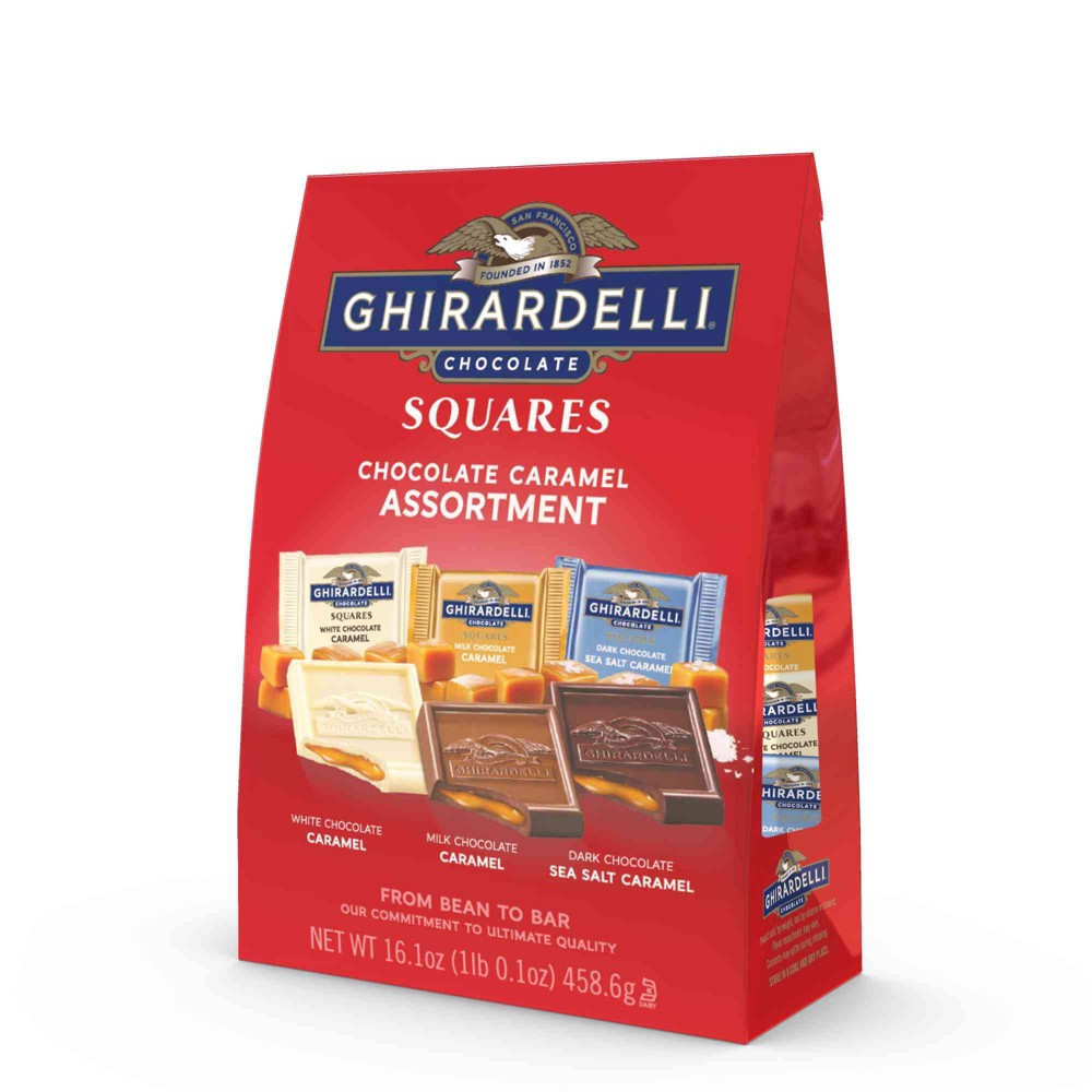 GHIRARDELLI Chocolate Caramel Assortment Candy SQUARES - 16.1oz