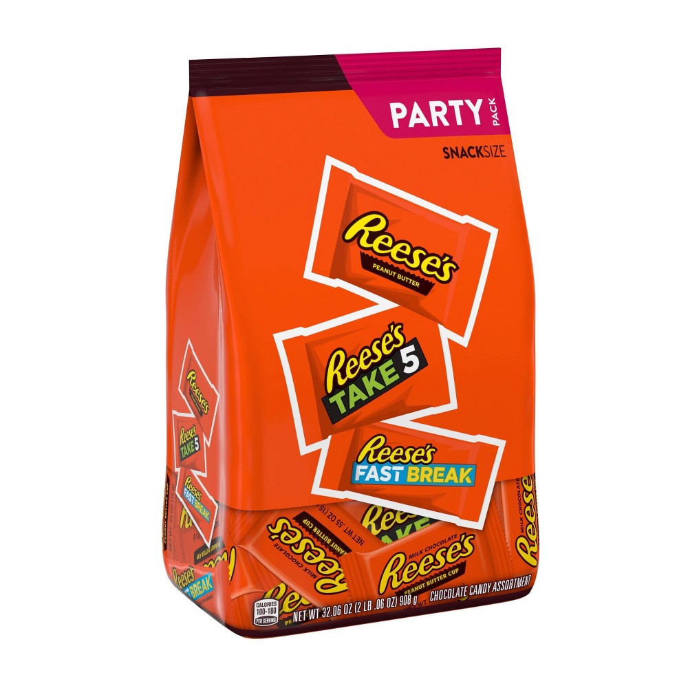 The Hershey Company, Reeses Chocolate Peanut Butter Assortment Snack, 32.06 Oz (Case of 9)