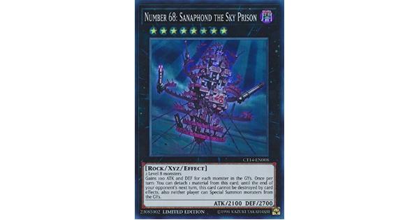 Yu-Gi-Oh! Number 68: Sanaphond the Sky Prison - CT14-EN008 - Super Rare - Limited Edition - 2017 Mega-Tins Promos (Limited Edition)