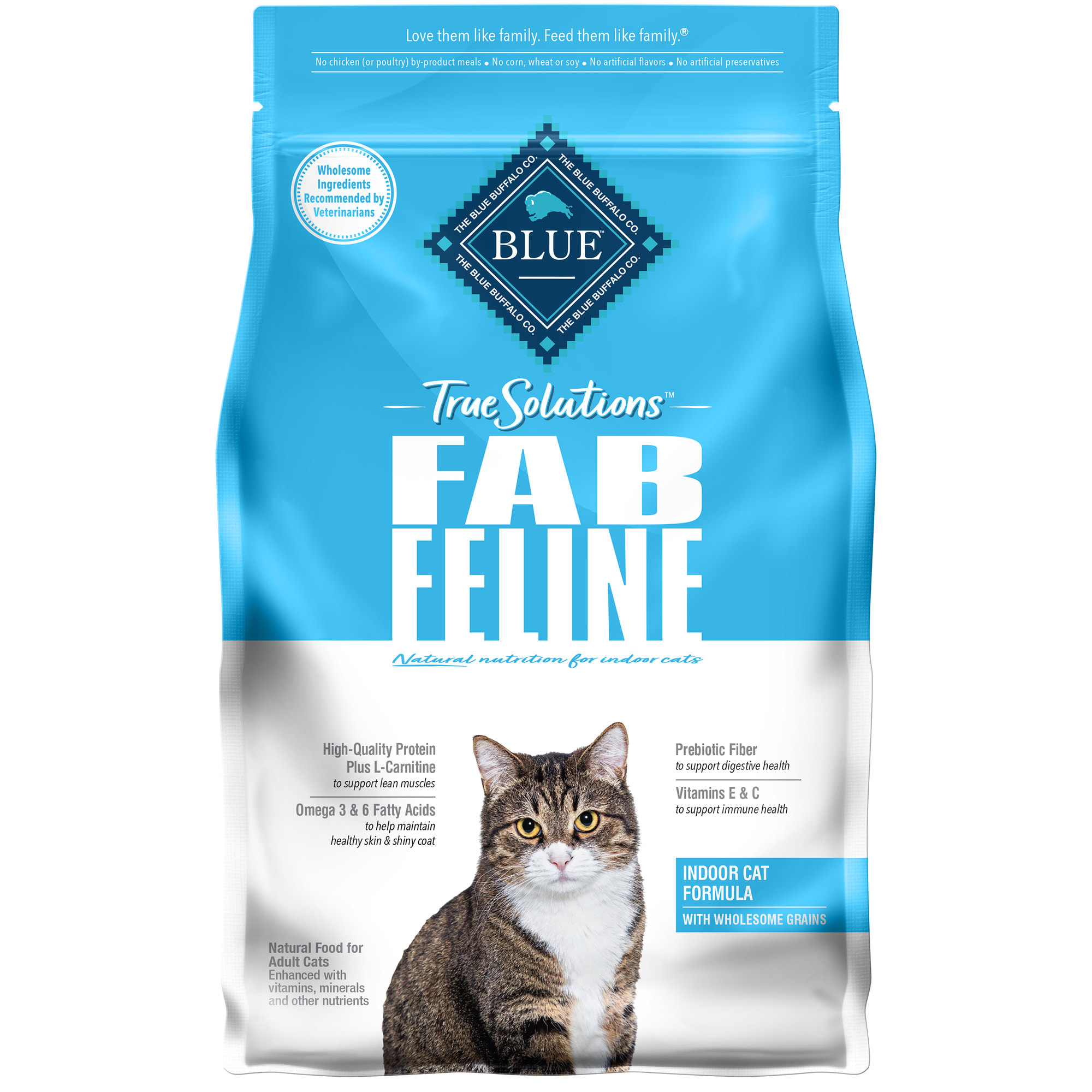 Blue Buffalo True Solutions Fab Feline Dry Cat Food Indoor Cat Formula  Chicken  3.5 Lbs