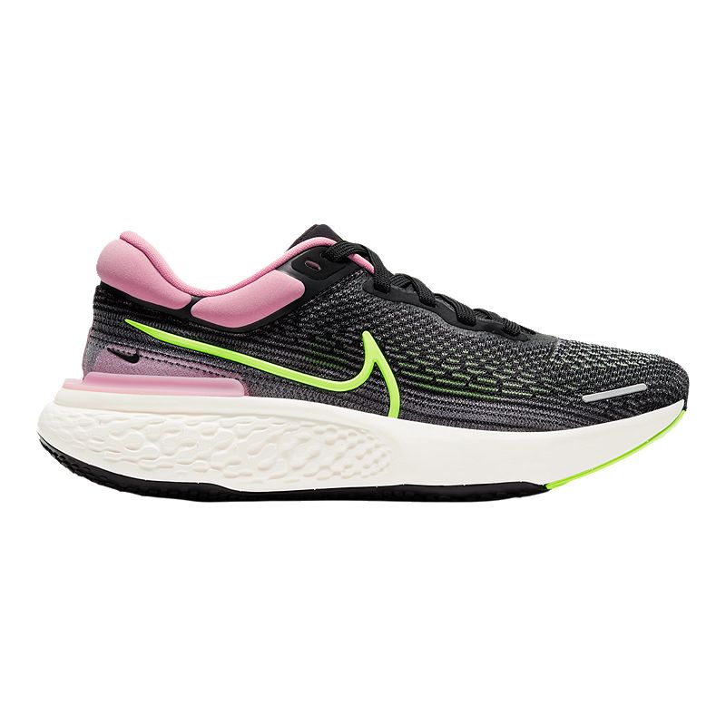 Nike Women's ZoomX Invincible Run Flyknit Shoes in Black/Cyber/Elemental Pink | Size: 10 Width: B | Fit2Run