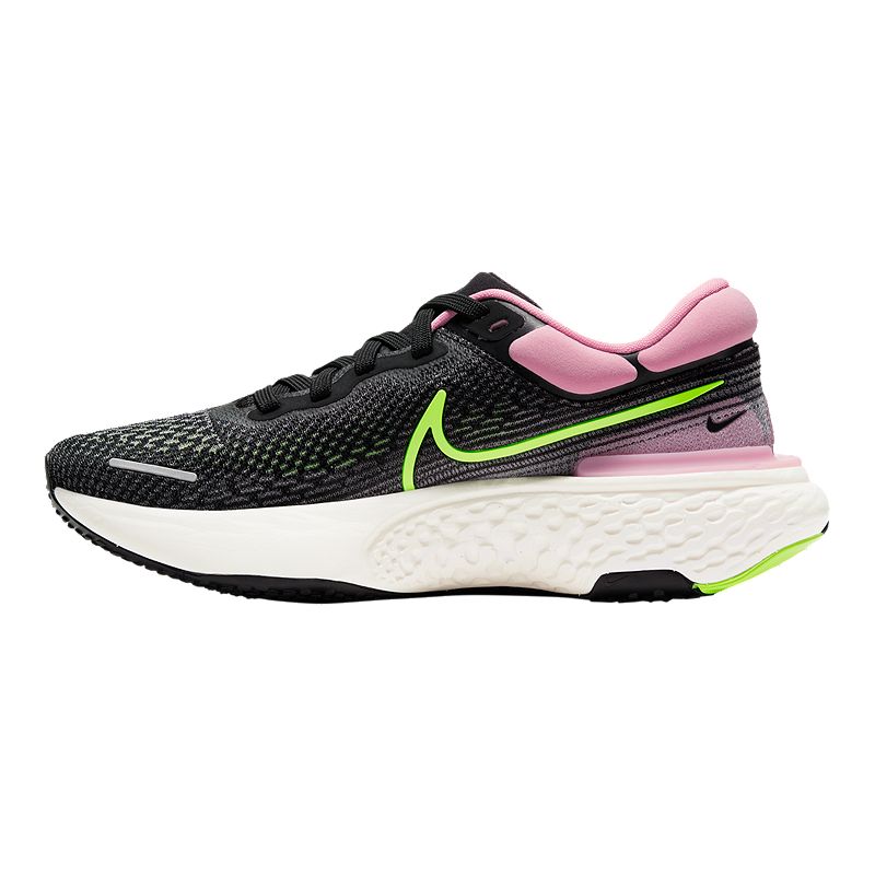 Nike Women's ZoomX Invincible Run Flyknit Shoes in Black/Cyber/Elemental Pink | Size: 10 Width: B | Fit2Run thumbnail