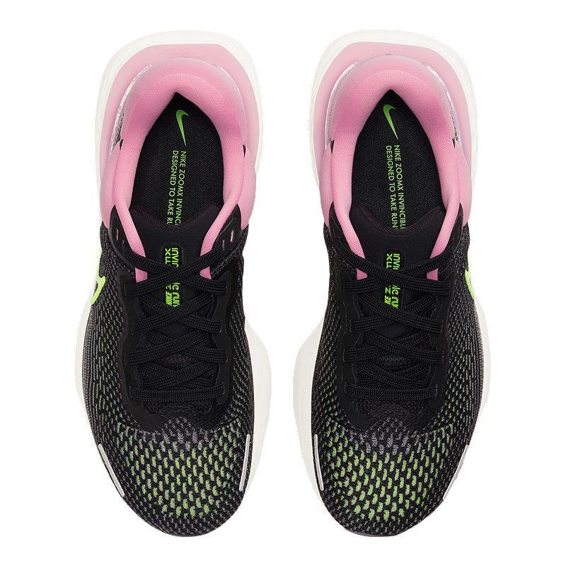 Nike Women's ZoomX Invincible Run Flyknit Shoes in Black/Cyber/Elemental Pink | Size: 10 Width: B | Fit2Run thumbnail