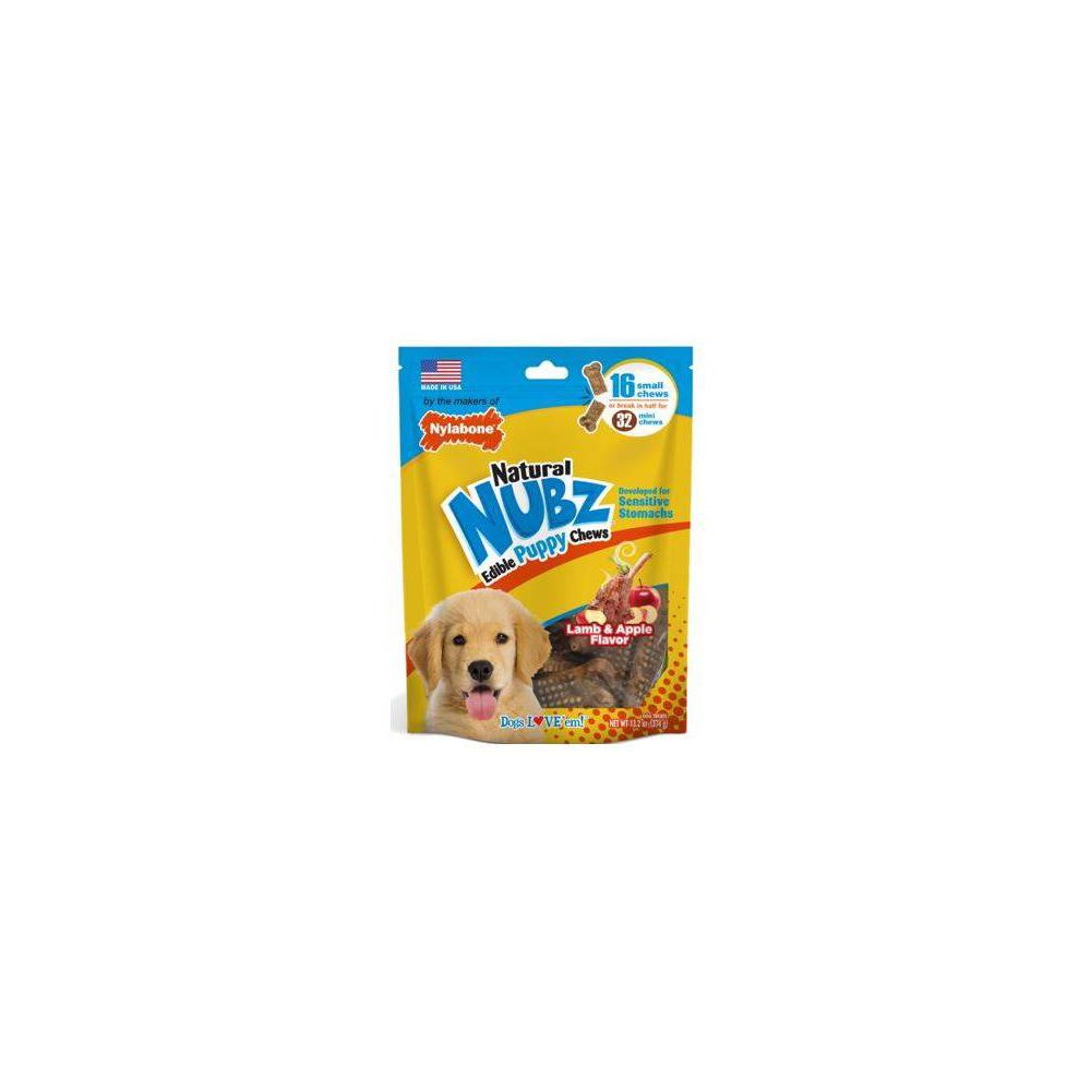Nylabone Nubz Natural Puppy Treats for Small Dogs  Turkey & Sweet Potato Flavor Dog Treats  Small - up to 30 Lbs.  16 Count