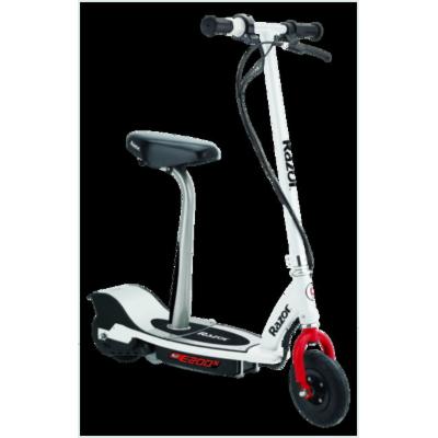 Razor E200S 24V Seated Electric Scooter - Red/White  up to 12 Mph  8  Pneumatic Tire  for Teen 13+