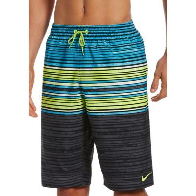 Nike Laser Blue Oxidized Stripe Breaker 11 Inch Volley Shorts