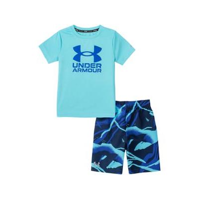 Boys 4-7 Under Armour Broken Waves Volley Graphic Rash Guard & Swim Trunks Set, Boy's, Light Blue