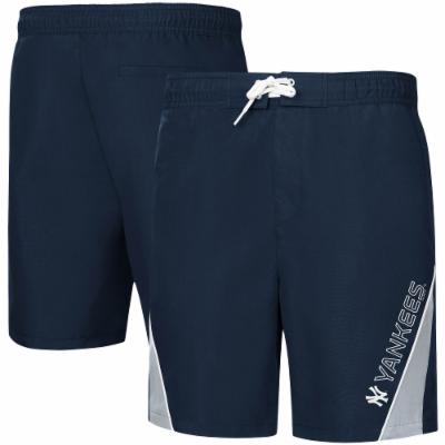 Men's G-III Sports by Carl Banks Navy New York Yankees Sunrise Volley Swim Trunks