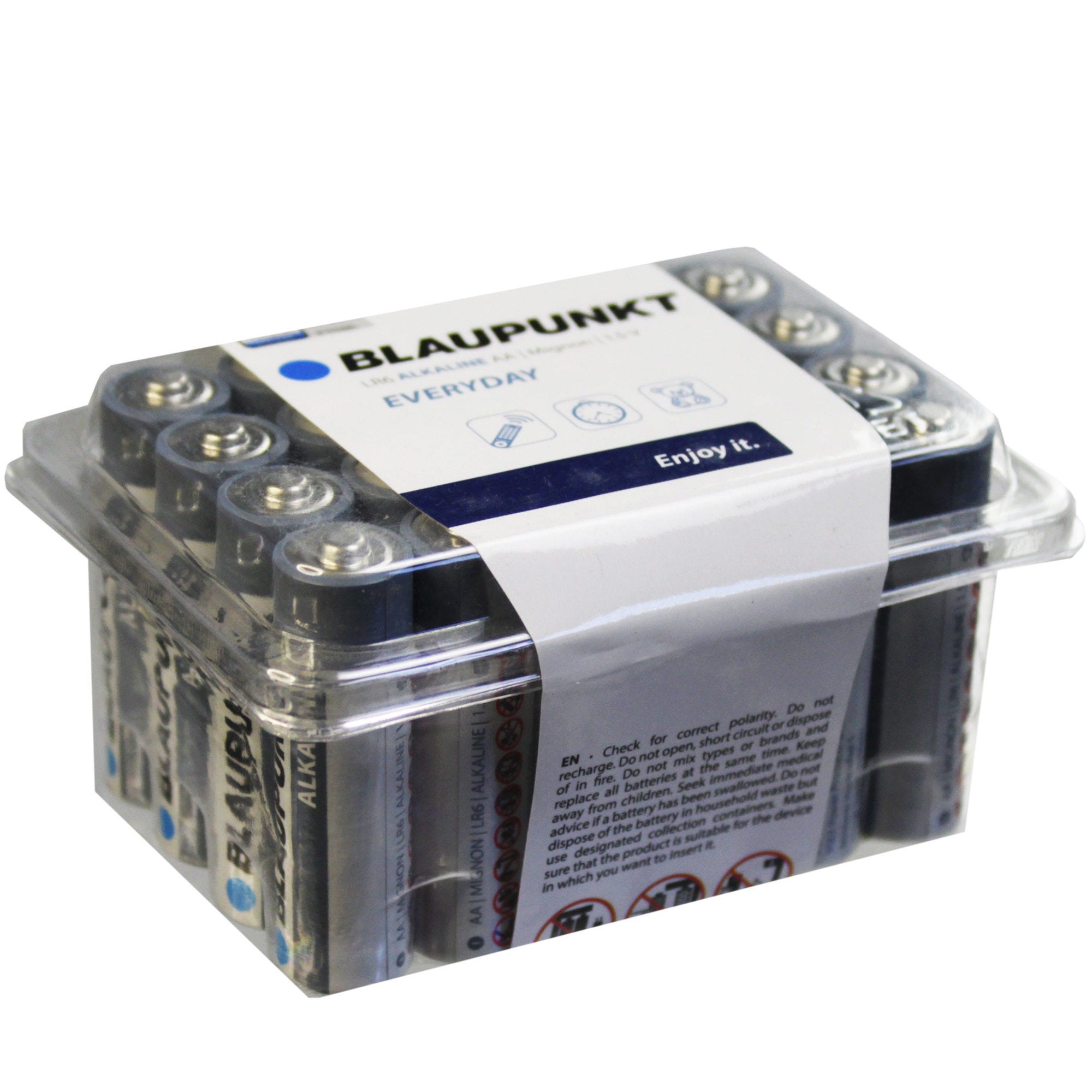 Blaupunkt Everyday Alkaline 24 Pack AA Battery in Clam Shell