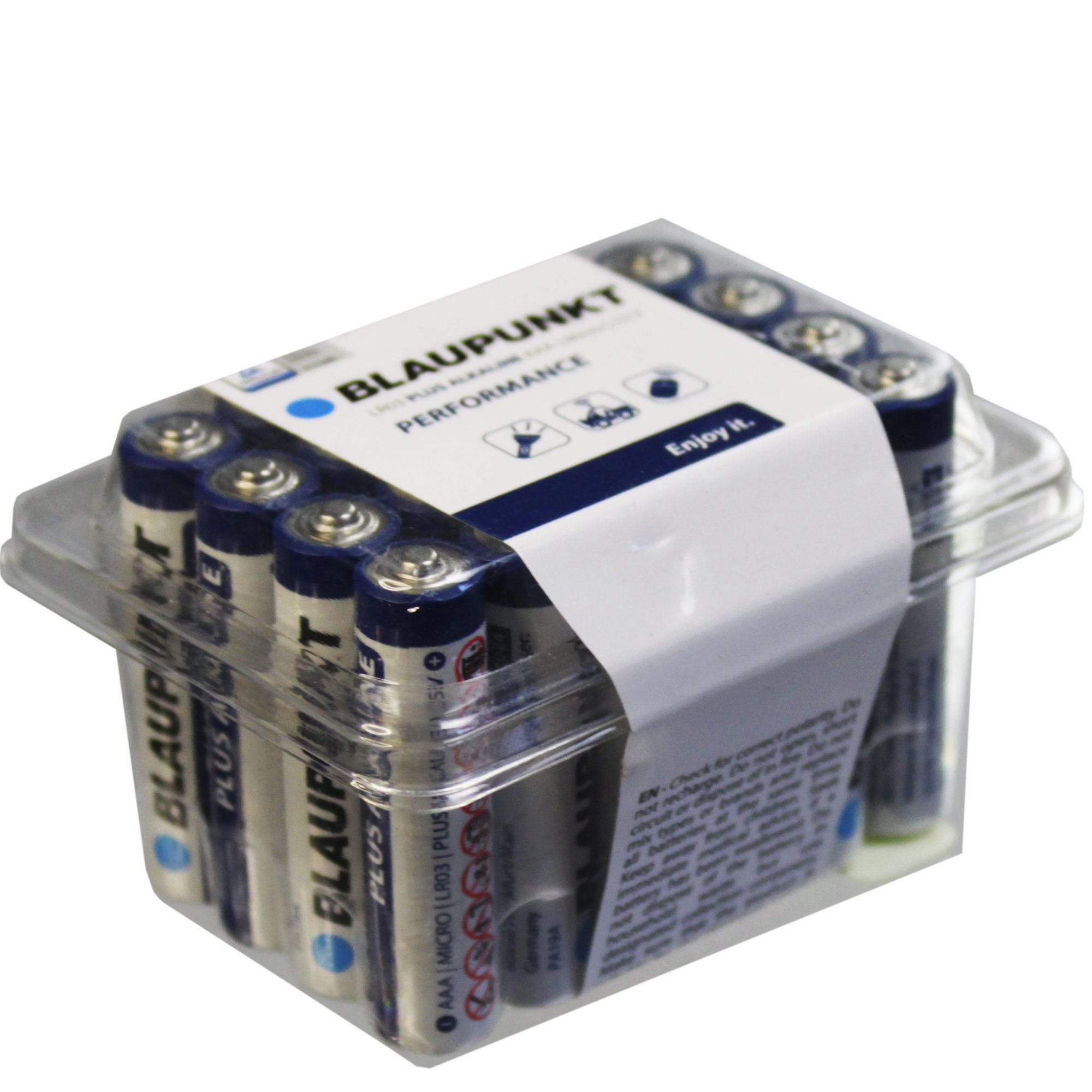Blaupunkt Performance Plus Alkaline 24 Pack AAA Battery in Clam Shell