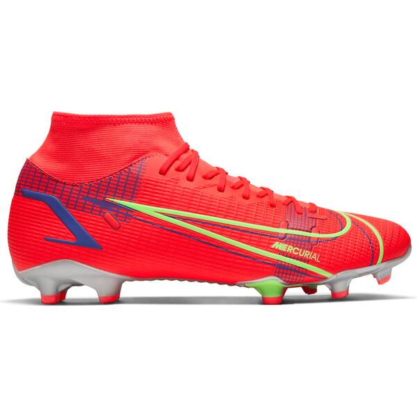 Nike Superfly 8 Academy FG/MG Red Blue Green Football Boots/Soccer Cleats (Professional/Low Tops) CV0843-600 (Size: US 10)