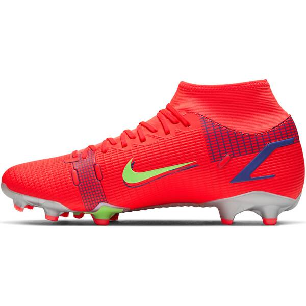 Nike Superfly 8 Academy FG/MG Red Blue Green Football Boots/Soccer Cleats (Professional/Low Tops) CV0843-600 (Size: US 10) thumbnail