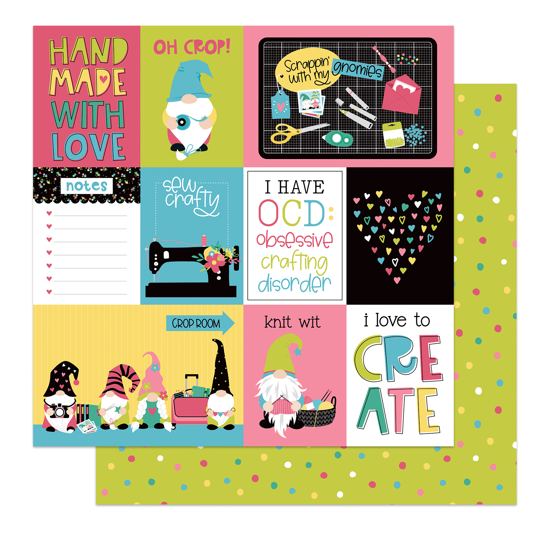 Photoplay Paper Ppcmg12-2723 Oh Crop -crafting Gnomi Paper