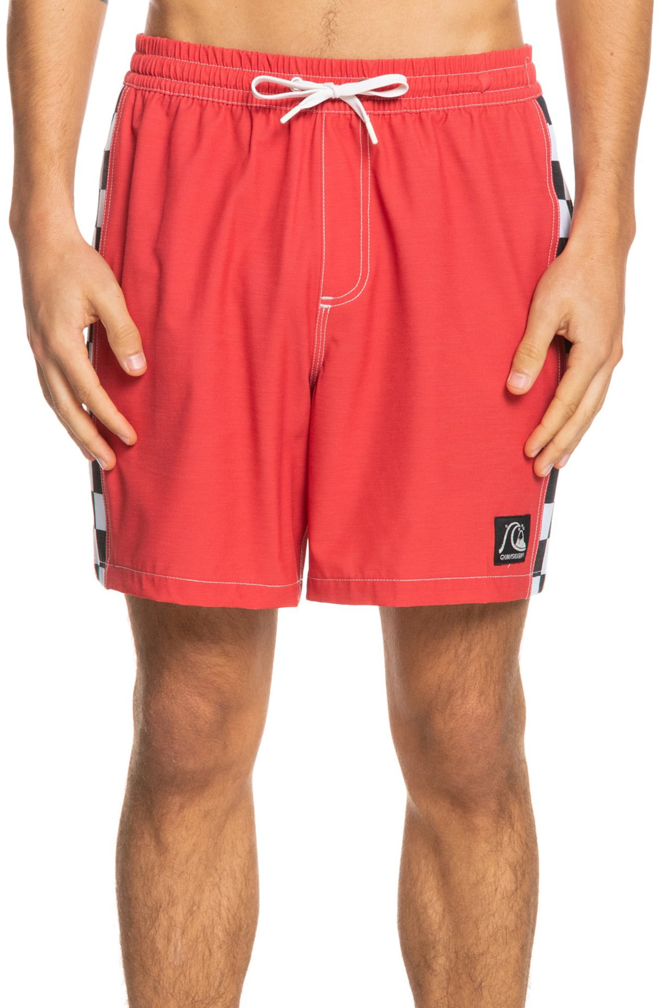 Quiksilver Men's Original Arch 17â€ Volley Swim Trunks, Medium, Quik Red