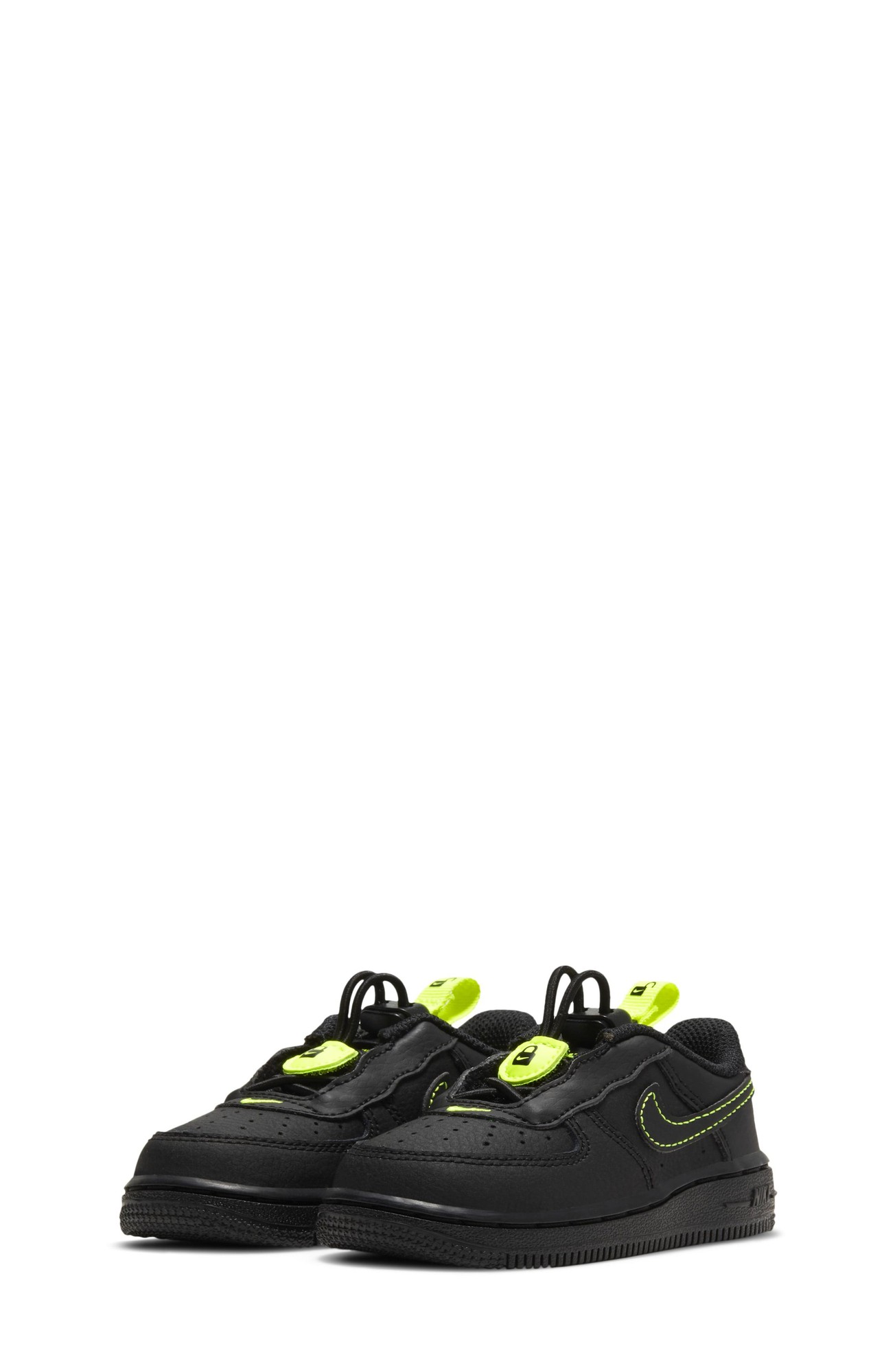 Toddler Boy's Nike Kids' Air Force 1 Toggle Sneaker, Size 10 M - Black